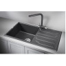 Кухонная мойка GRANULA GR-8601 графит (черно-серый) 8601 GPAFIT