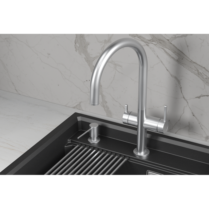 Кухонный смеситель GRANULA KITCHEN SPACE KS-8274 Нерж 8274 HEPJ
